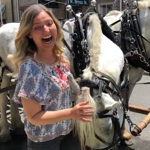 Embroidered floral top